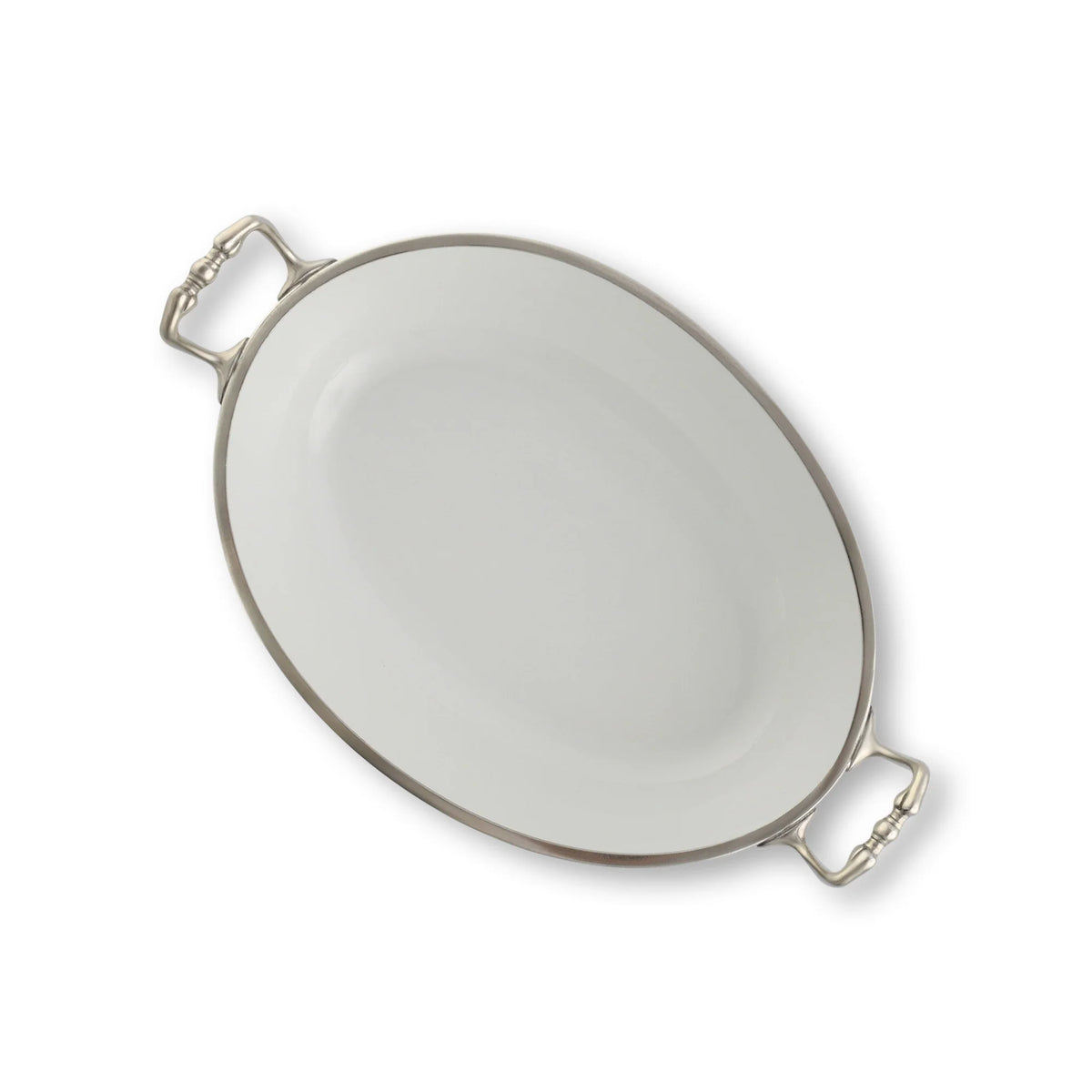 VH Appartenenza Porcelain Oval Bowl with Handles