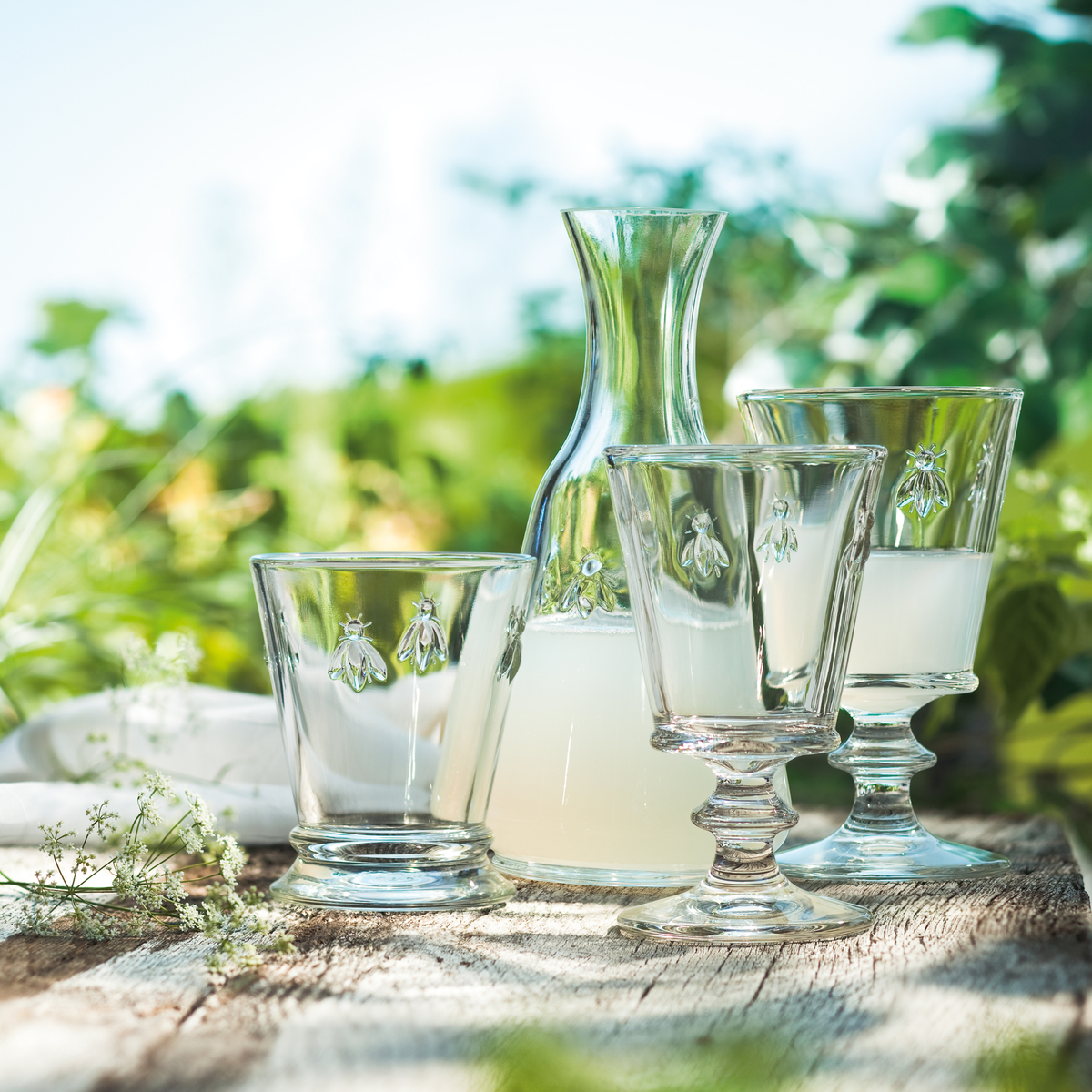 La Rochère Bee Wine Glasses — Set of 6: Clear