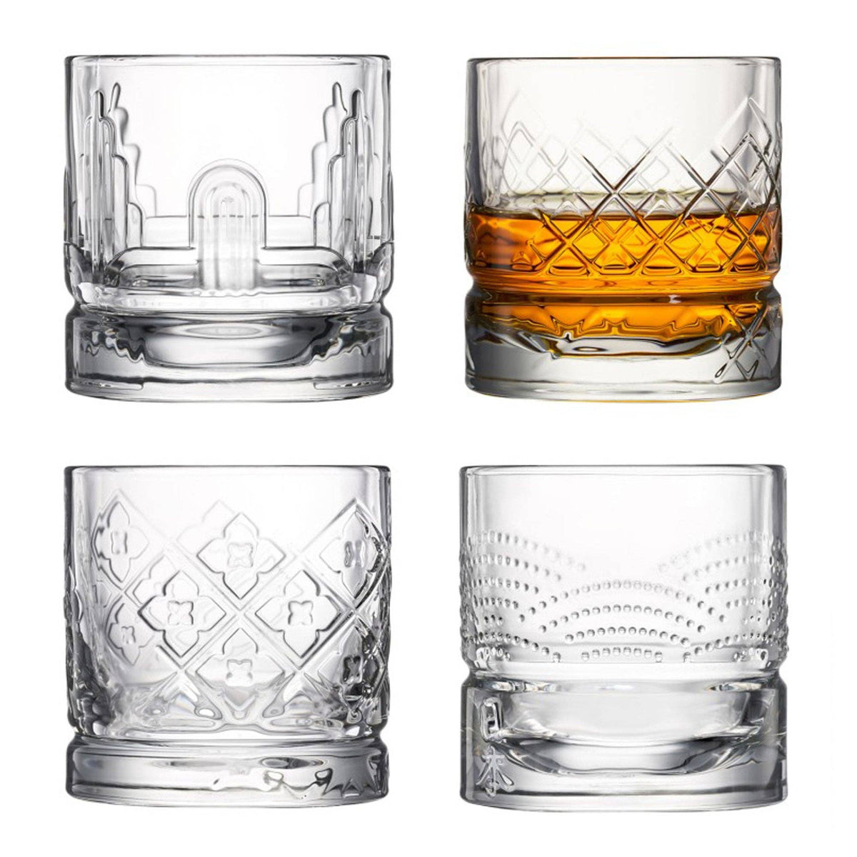 La Rochère Dandy Assorted Whiskey Glasses – Set of 4