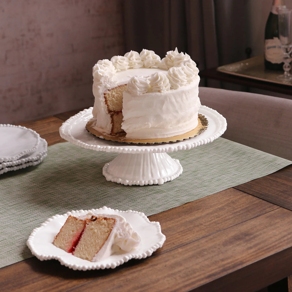 Beatriz Ball VIDA Alegria Pedestal Cake Plate White