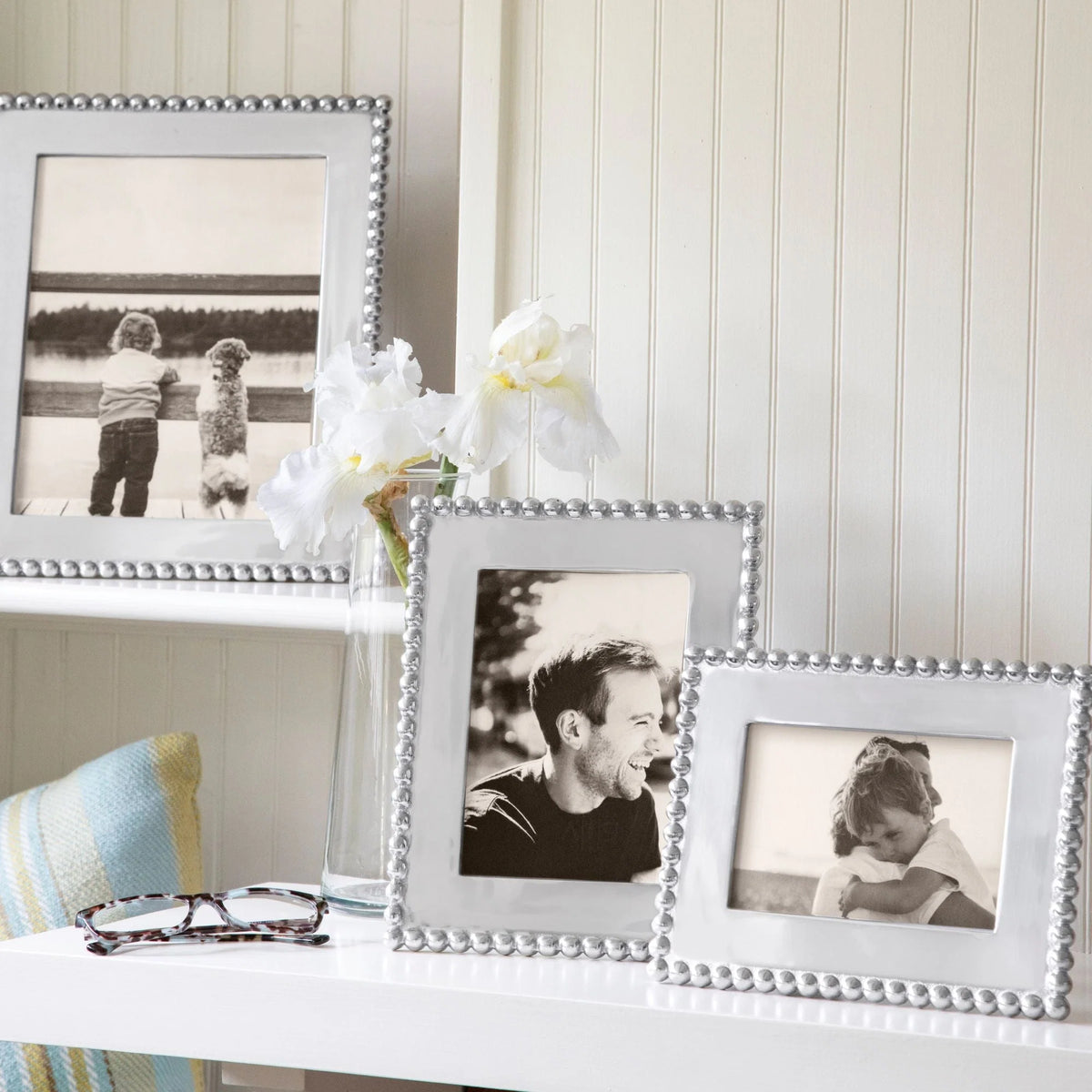 Mariposa Pearled 5x7 Engravable Frame