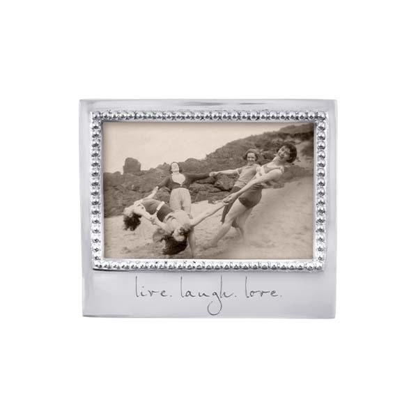 Mariposa LIVE. LAUGH. LOVE. Beaded 4x6 Frame