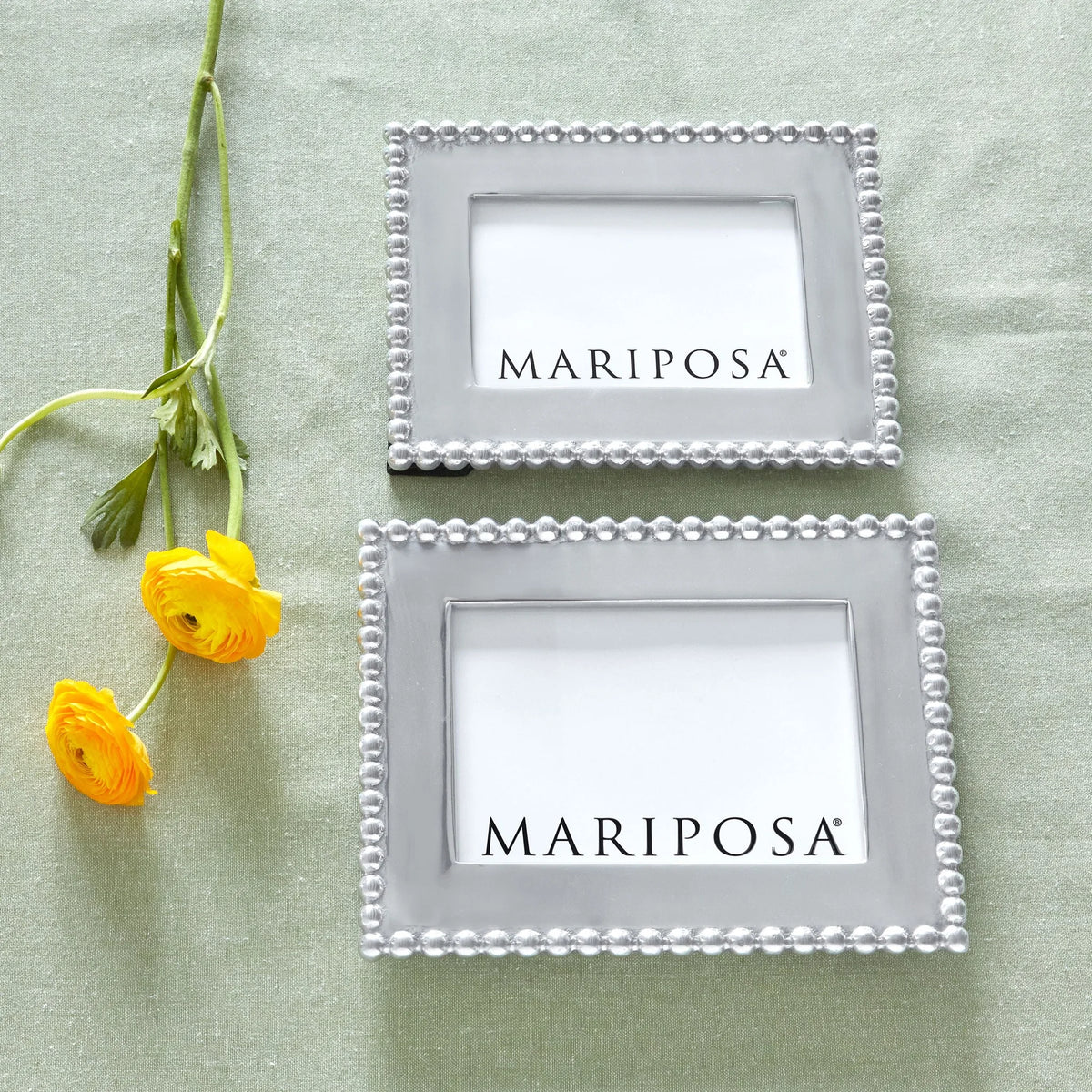 Mariposa Pearled 5x7 Engravable Frame