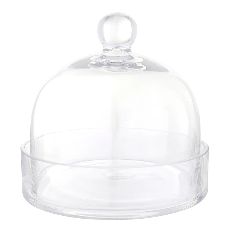SB Glass Dessert Trays + Cloche - Set of 6