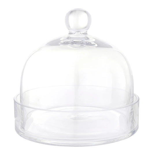 SB Glass Dessert Trays + Cloche - Set of 6
