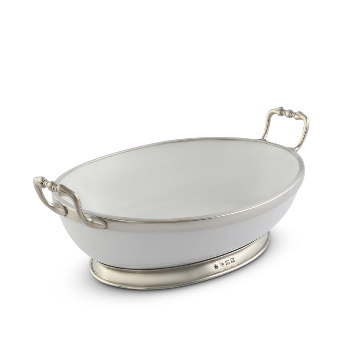 VH Appartenenza Porcelain Oval Bowl with Handles