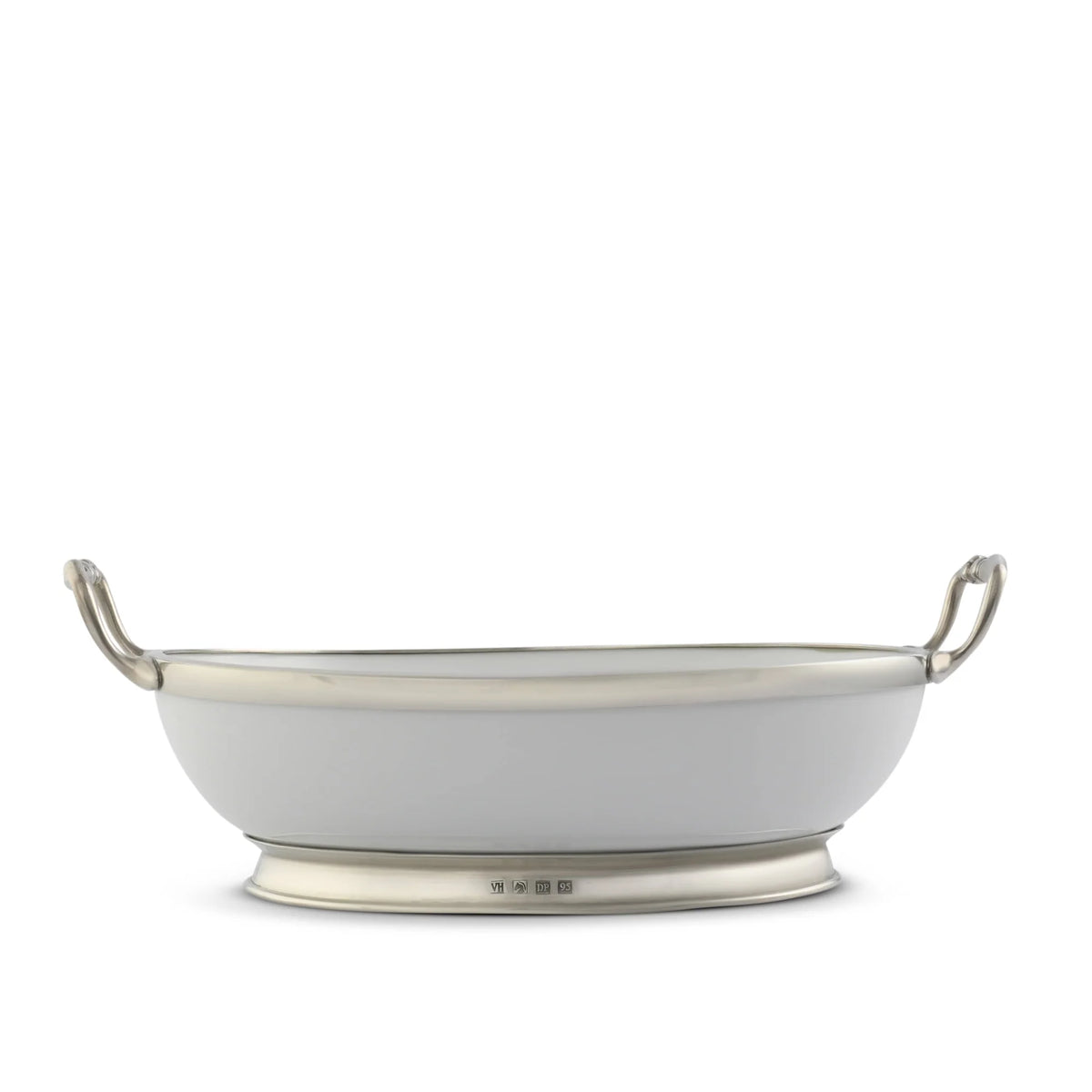 VH Appartenenza Porcelain Oval Bowl with Handles