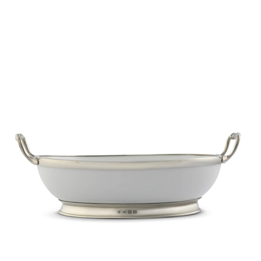 VH Appartenenza Porcelain Oval Bowl with Handles