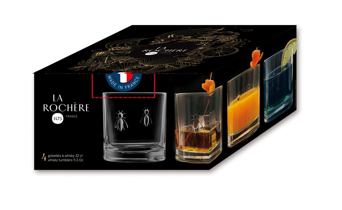La Rochère Bee Whiskey Glass - Set of 4