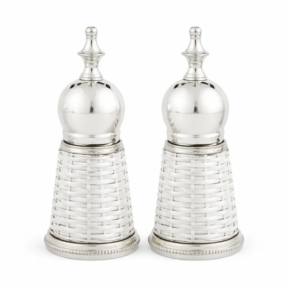 Basketweave Wicker Salt & Pepper Shaker Set