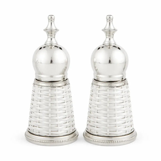 Basketweave Wicker Salt & Pepper Shaker Set